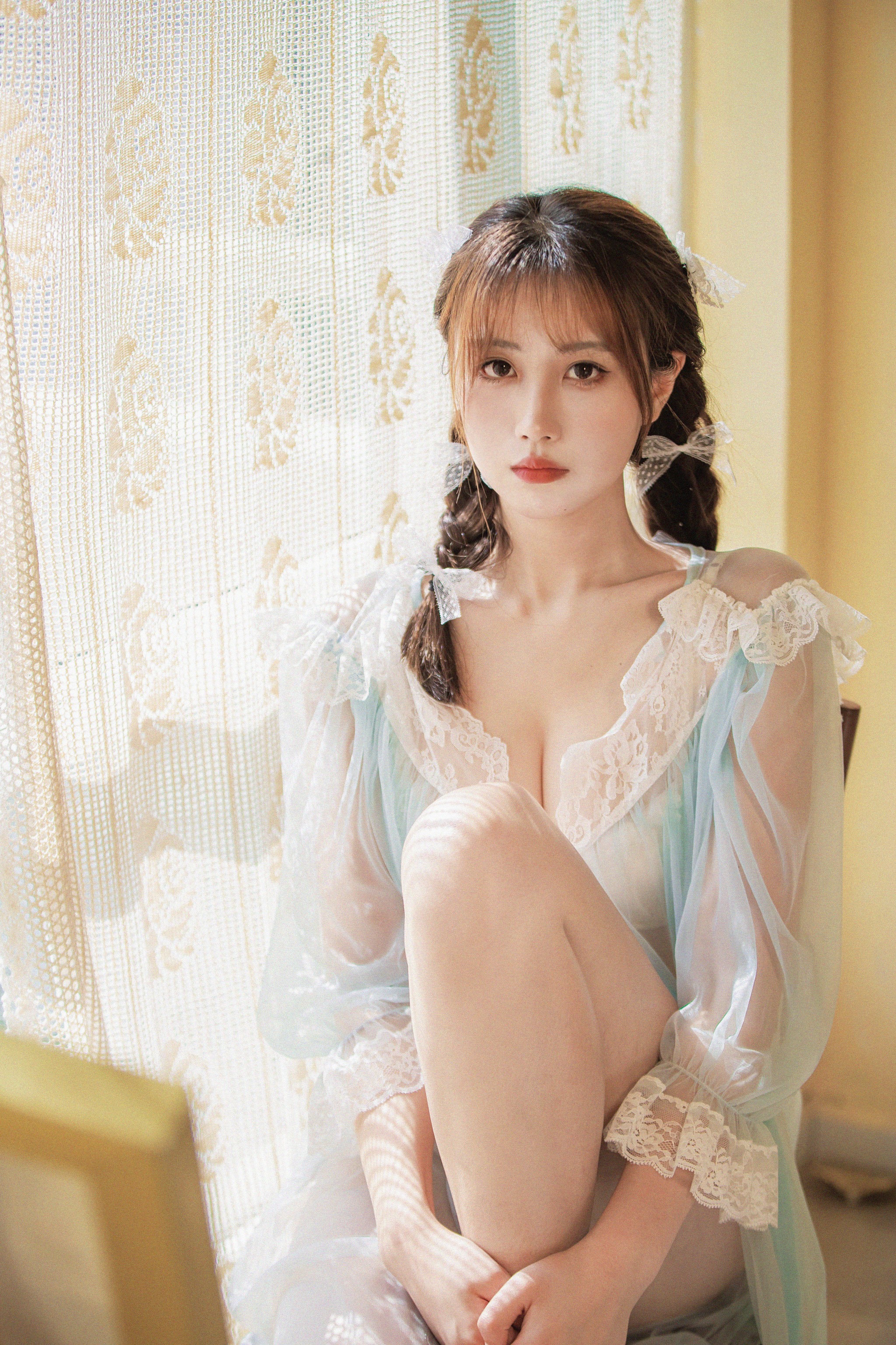 念雪ww - NO.022 蓝纱衣 [40P]-XikXak
